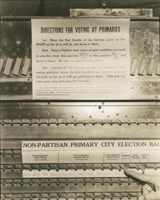 Photograph, Primary City Election Voting Ballot