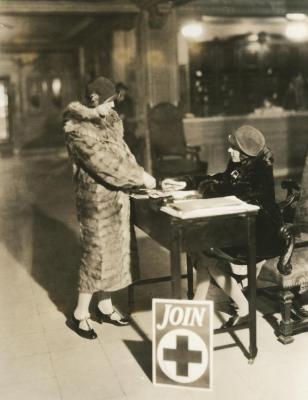 Photograph, Red Cross Volunteer Table