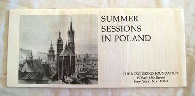Booklet, Summer Sessions In Poland"