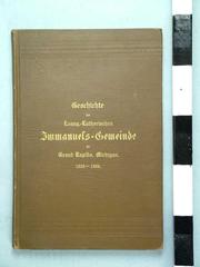 Book, 'geschicte De Deutschen. Evans. - Luth. Immanuels - Gereinde  Zu Grand Rapids, Michigan.' History Of The Evangelical Lutheran Immauel Church Of Grand Rapids",book