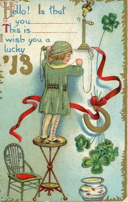 Greeting Card, 'i Wish You A Luck 13'