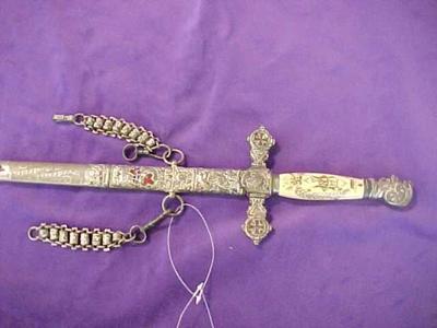 Knights Of Templar Sword And Scabbard