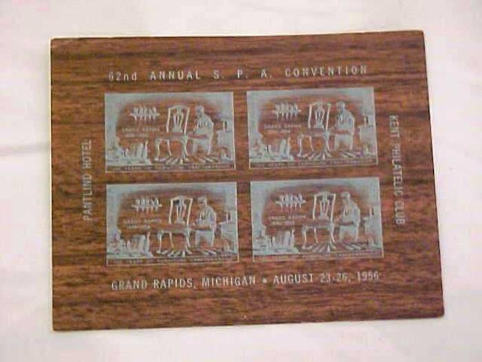 Grand Rapids Furniture Plate Block Souvenir, Kent Philatelic Club