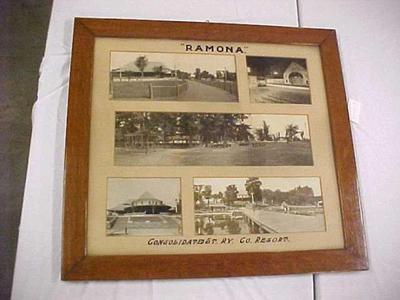 Framed Composite Photograph Of  Ramona Theatre And Ramona Park