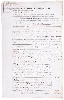 Bill of Sale for Enslaved Person 