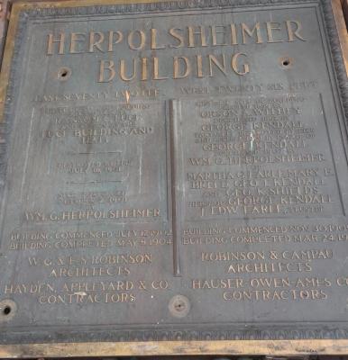 Plaque, Herpolsheimer's Building