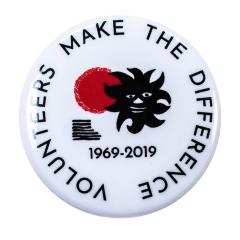 Pin-back Button, Volunteers Make The Difference