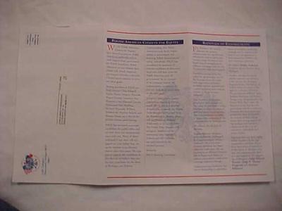 Political Brochure, Polish American Citizens For Equity