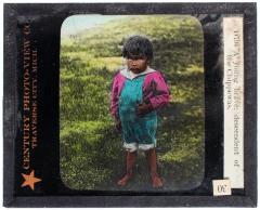 Lantern Slide, Young descendent of Chippewas