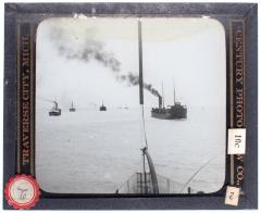Lantern Slide, Meeting Vessels in Lake St. Clair