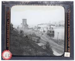 Lantern Slide, Car Ferry Leaving Frankfort Harbor