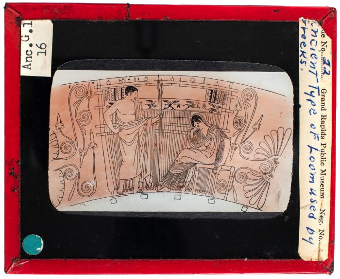 Lantern Slide, Ancient Loom