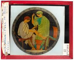 Lantern Slide, Greek Women Spinning