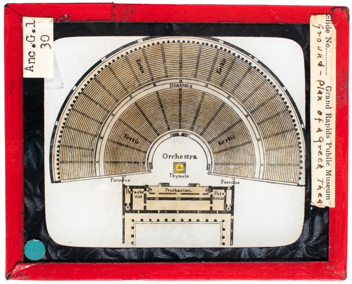 Lantern Slide, Ground Plan of Greek Theater