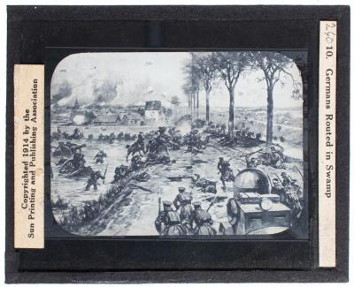 Lantern Slide, Germans Routed in Swamp