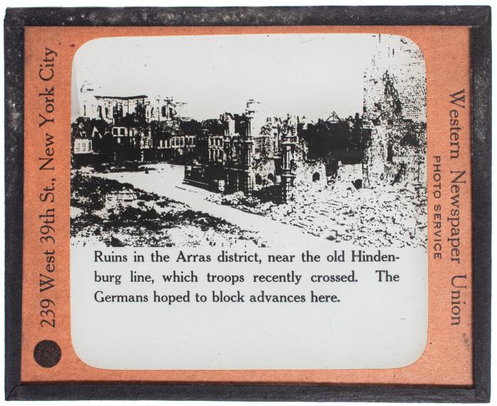 Lantern Slide, Ruins in the Arras District