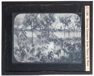 Lantern Slide, Driving Germans from Ypres