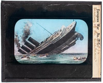 Lantern Slide, Sinking of the Lusitania 