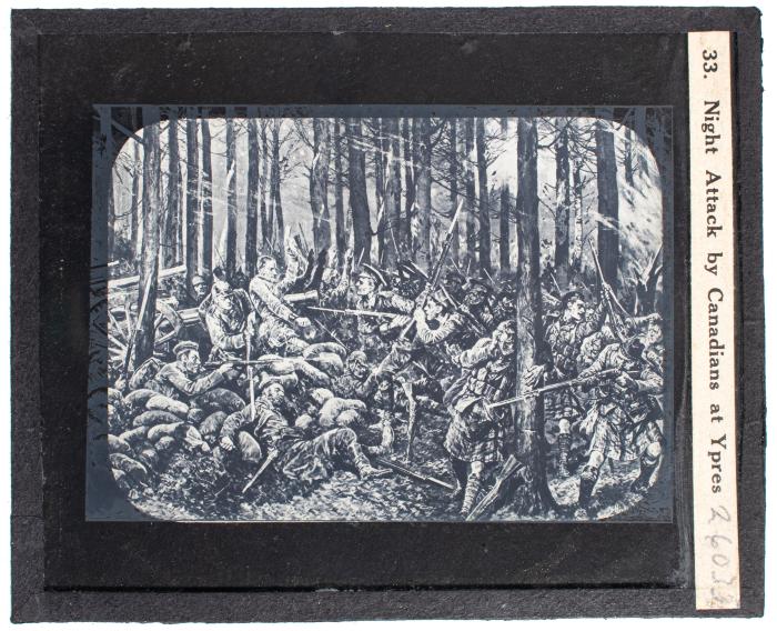 Lantern Slide, Night Attack by Canadians