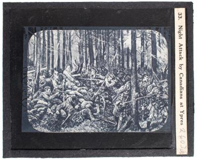 Lantern Slide, Night Attack by Canadians