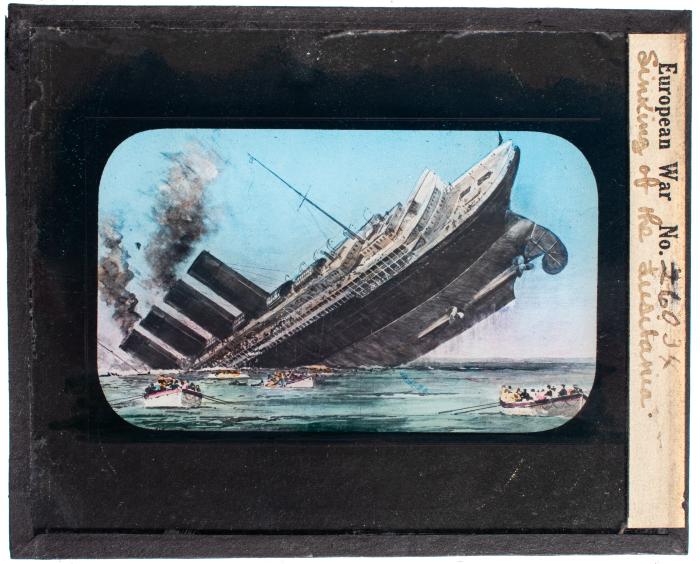 Lantern Slide, Sinking of the Lusitania 