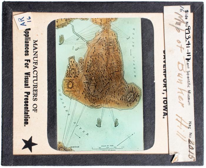 Lantern Slide, Map of Bunker Hill