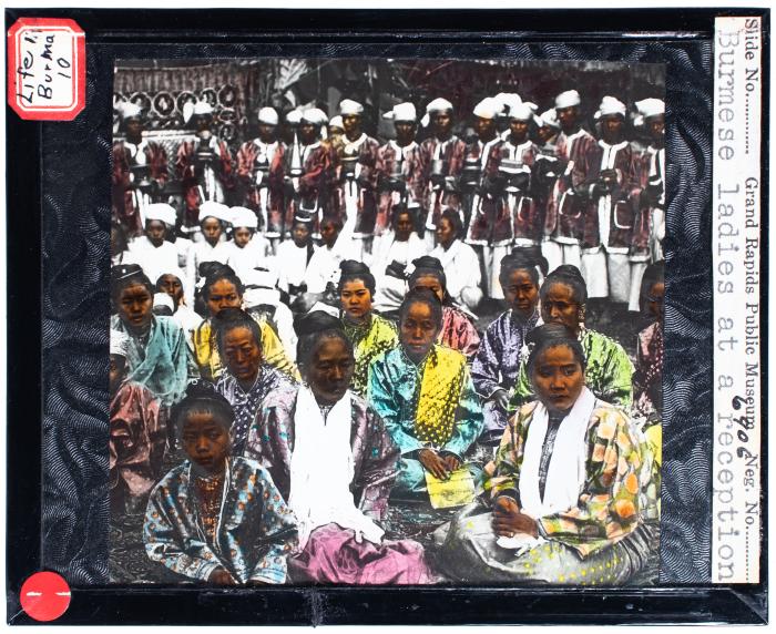 Lantern Slide, Burmese Ladies