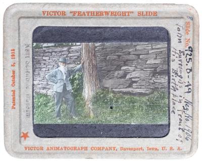Lantern Slide, John Burroughs at Birthplace