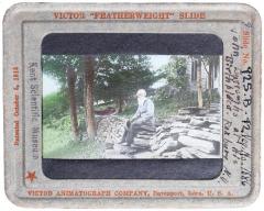 Lantern Slide, John Burroughs at Birthplace