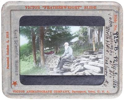 Lantern Slide, John Burroughs at Birthplace