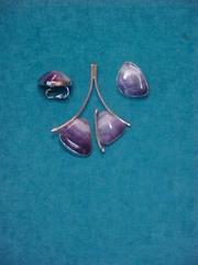 Jewelry Suite, Pendant And Pair Of Earrings