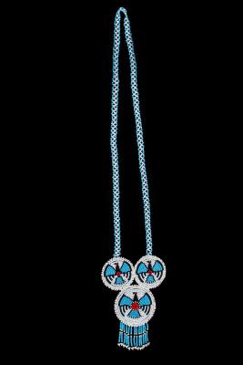 Beaded Rosette Pendant Necklace