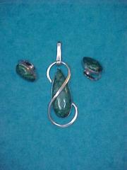 Jewelry Suite, Pendant And Pair Of Earrings