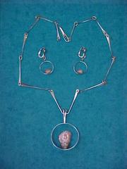 Jewelry Suite: Necklace And Pair Of Earrings