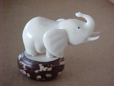 Elephant Figurine, Taqua Nut
