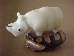 Rhinoceros Figurine, Taqua Nut