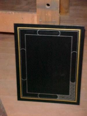 Decorative Panel, Black Lacquer Borders"