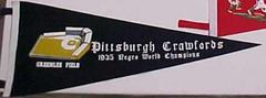 Negro League Pennant, Reproduction, Pittsburgh Crawfords, Negro Baseball Leagues Archival Collection #113