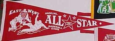 Pennant, Reproduction, Negro League, East-west All Stars, Negro Baseball Leagues Archival Collection #113