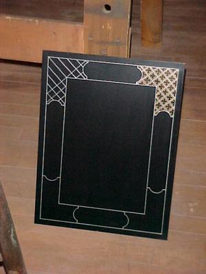Decorative Panel, Black Lacquer Borders"