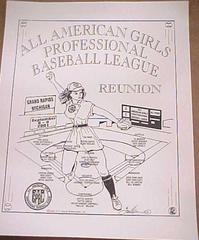 Poster, All-american Girls Professional Baseball League Reunion, All-american Girls Baseball League Archival Collection #66