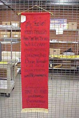 Welcome Banner From Grand Rapids Freedom Flight Refugee Center