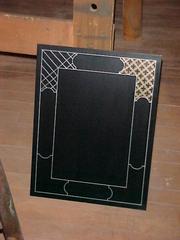 Decorative Panel, Black Lacquer Borders"