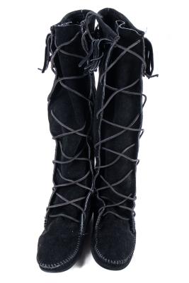 Woman's Boots, Black Suede (pr.)