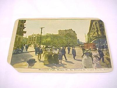 Postcard, Monument Park, Monroe St., Ca. 1900