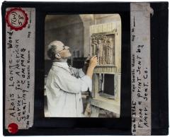 Lantern Slide, Wood Carving