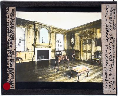 Lantern Slide, Panelling of Carved Pine