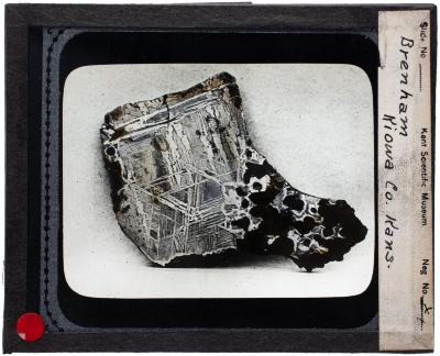 Lantern Slide, Meteorite Fragment