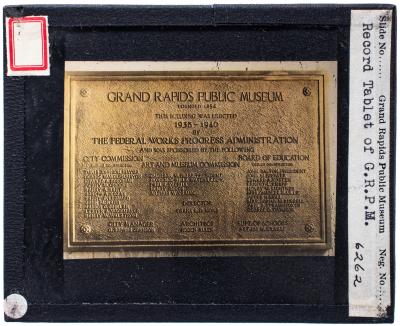 Lantern Slide, Record Tablet of GRPM