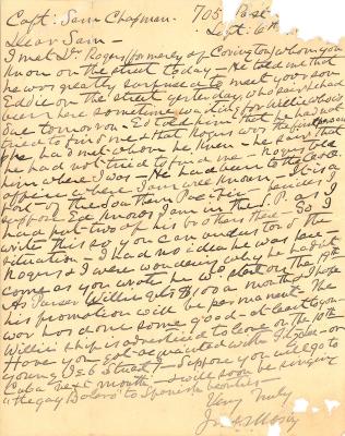 Letter, John Mosby to Sam Chapman